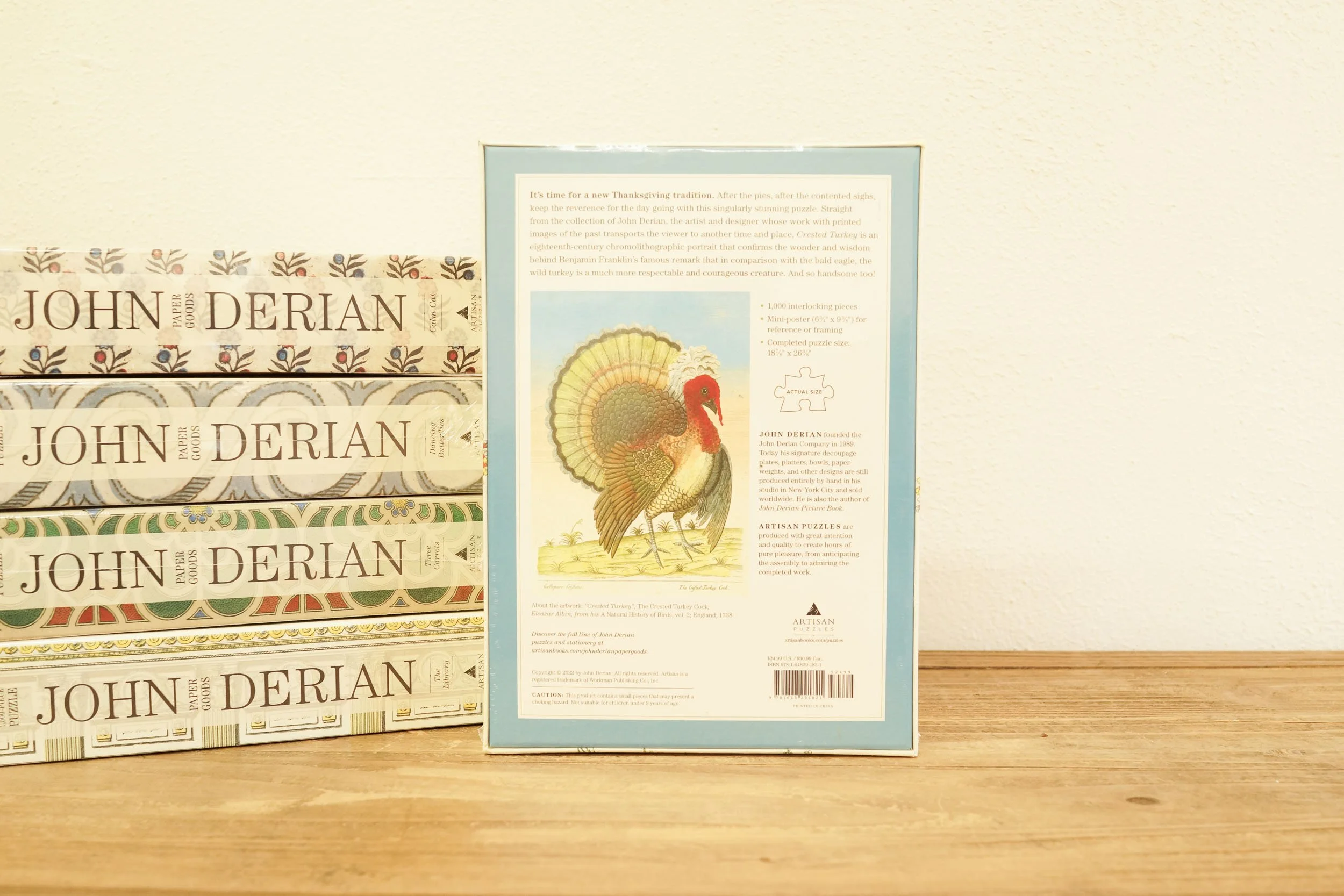 John Derian Paper Goods Puzzles Crested Turkey Three Carrots